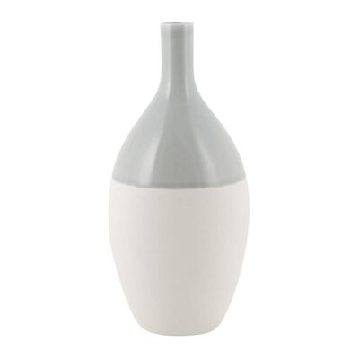 Painted Top Vase - Light Grey - Large