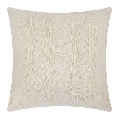 Cable Knit Cushion - 45x45cm - Cream