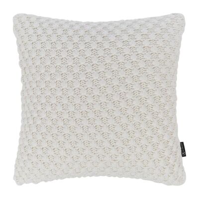 Textured Knitted Cushion - 50x50cm - Ivory
