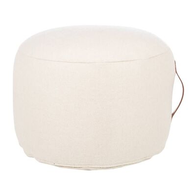 Felt Round Pouf - Cream