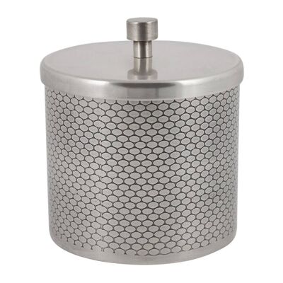 Honeycomb Effect Storage Pot - Antique Silver