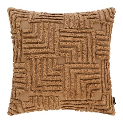 Corner Textured Pattern Cushion - 45x45cm - Natural
