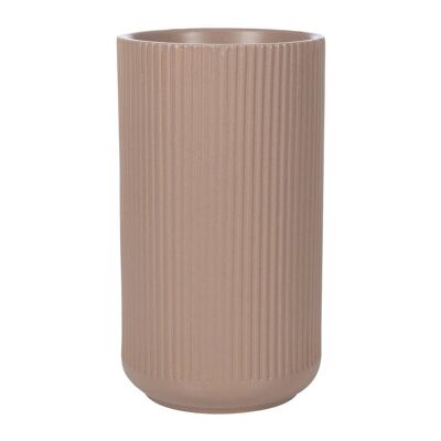 Vertical Stripe Vase - Mushroom - Large