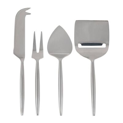 Sleek Cheese Knife Set - Nickel
