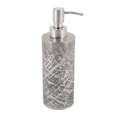 Weave Etched Soap Dispenser - Antique Silver