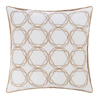 Circle Geometric Embroidered Cushion - 45x45cm