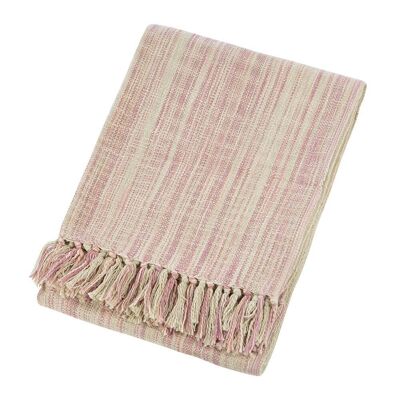 Vertical Stripe Throw - 130x170cm - Pink