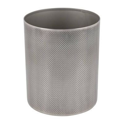 Honeycomb Effect Waste Bin - Antique Silver