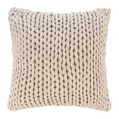 Chunky Knit Cushion - 45x45cm - Cream