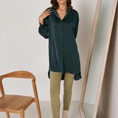 Blusa Celeste Verde Botella