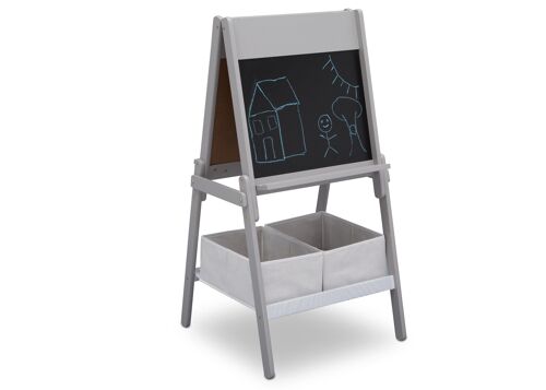 Tableau chevalet deux faces gris avec rangements Signature Delta Children