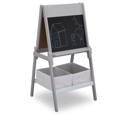 Tableau chevalet deux faces gris avec rangements Signature Delta Children