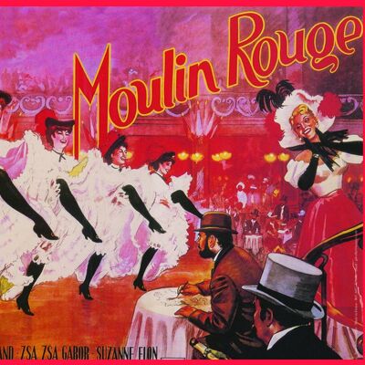 Imán de nevera París affiche Moulin Rouge
