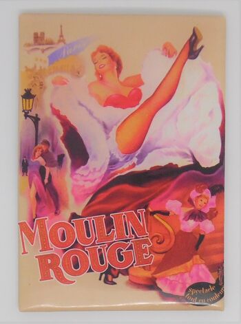Aimant Frigo Paris affiche Moulin Rouge 1