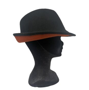 Trilby DOUBLE Noir / Citrouille T 57 2