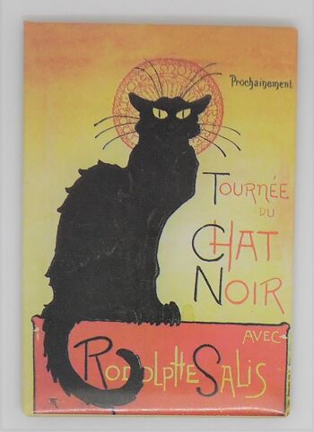 Fridge Magnet Paris affiche célèbre Chat Noir - chat noir - Steinlen 1