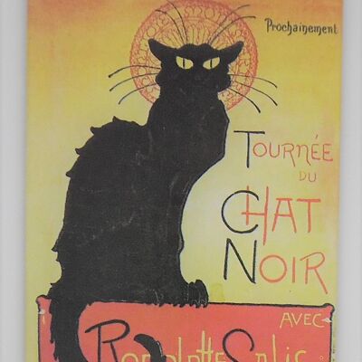 Kühlschrankmagnet Paris affiche berühmten Chat Noir - schwarze Katze Steinlen
