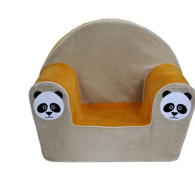 Fauteuil club panda velours