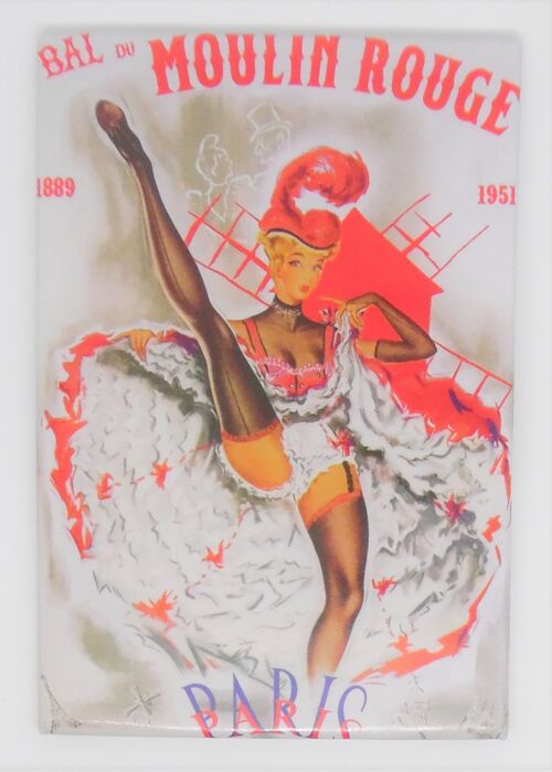 Fridge Magnet Paris affiche publicity Moulin Rouge