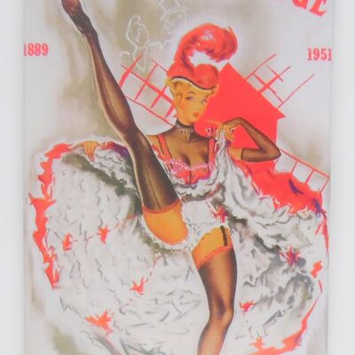 Imán de nevera París affiche publicidad Moulin Rouge