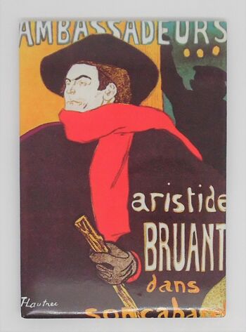 Aimant Frigo Paris affiche Aristide Bruant 1