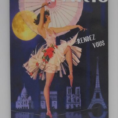 Kühlschrankmagnet Paris-Affiche Danser