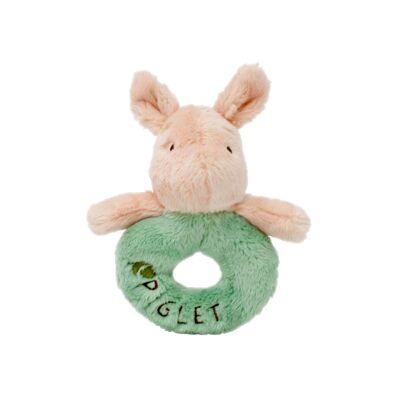 The Forest of Blue Dreams Piglet Plush Rattle Ring