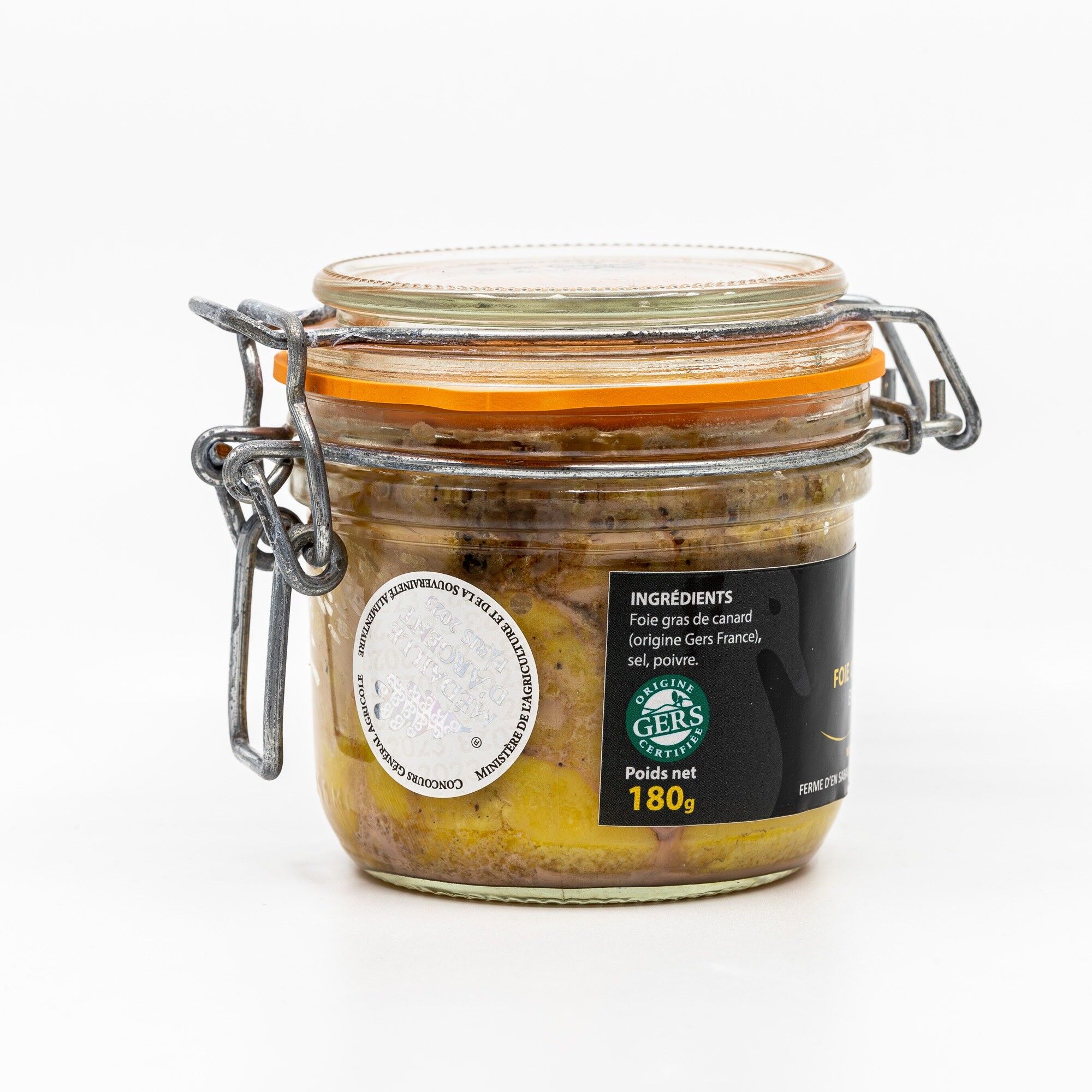 Foie gras de canard entier 180 g  - Médaille de Bronze 2026 Concours général agricole de Paris