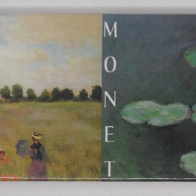 Fridge Magnet Paris panorama  combi Claude Monet coquelicots and white water lilies