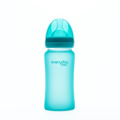 Thermosensitive silicone bottle Milk Hero turquoise-240ml