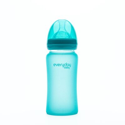 Botella de silicona termosensible Milk Hero turquesa-240ml