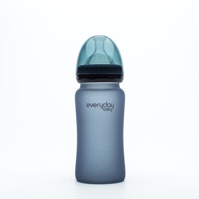 Wärmeempfindliche Silikon Babyflasche Milk Hero Blueberry-240ml