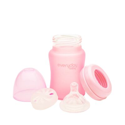 Biberon silicone Milk Hero rose poudré-150ml