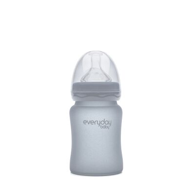 Milk Hero Silikon Babyflasche Maus Grau-150ml
