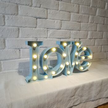 Lampe Circus - Love - Bleu 3