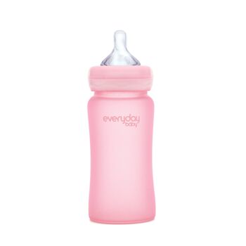 Biberon silicone Milk Hero rose poudré-240ml 2