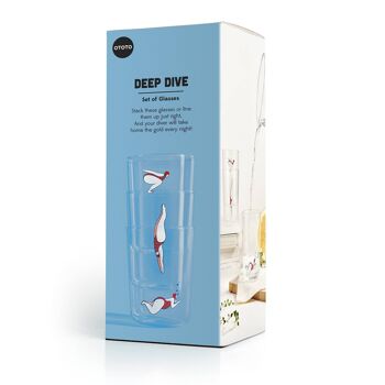 Deep Dive - SET DE 3 verres à eau plongeuses en verre! 7