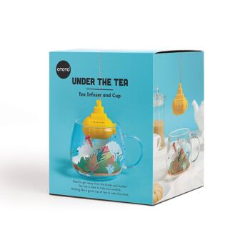 UNDER THE TEA - tasse en verre et infuseur à thé sous marin - cadeau - tea time 6