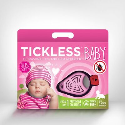 Repelente de garrapatas rosa bebé sin tictac