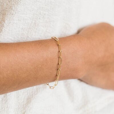 Bracelet à maillons pour femme | or | acier inoxydable | bijoux
