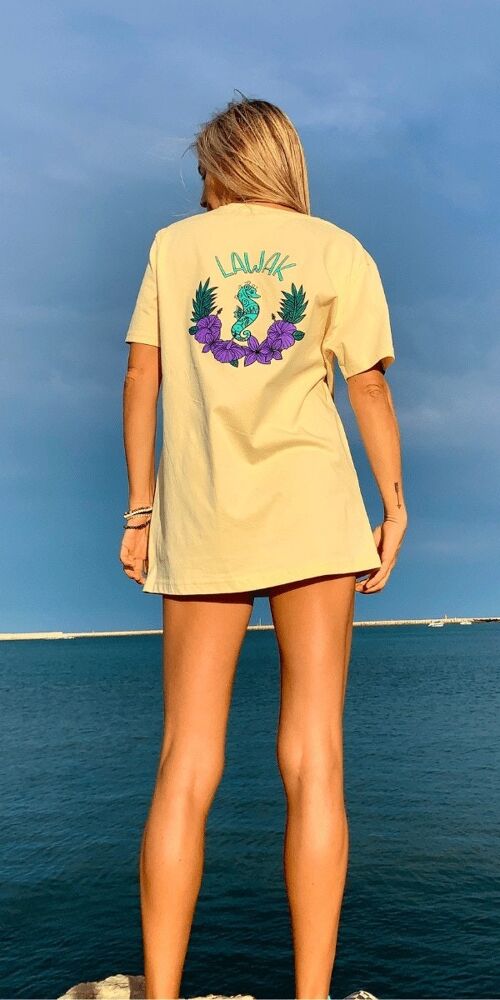 Sustainable T-shirt Hossegor Seahorse yellow