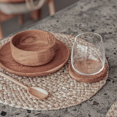 MEJA EXOTIC WOODEN PLATE