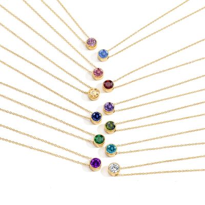 Birthstone Necklace | ladies | 12 months necklace | stone | stainless steel