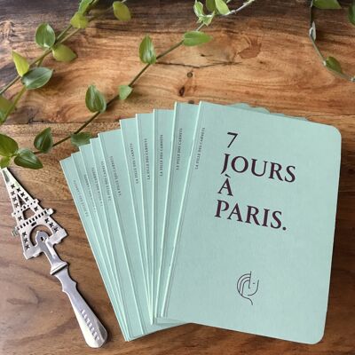 LOT of 10 "7 days in Paris" notebook