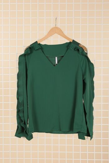 Blouse Ambre Vert Bouteille