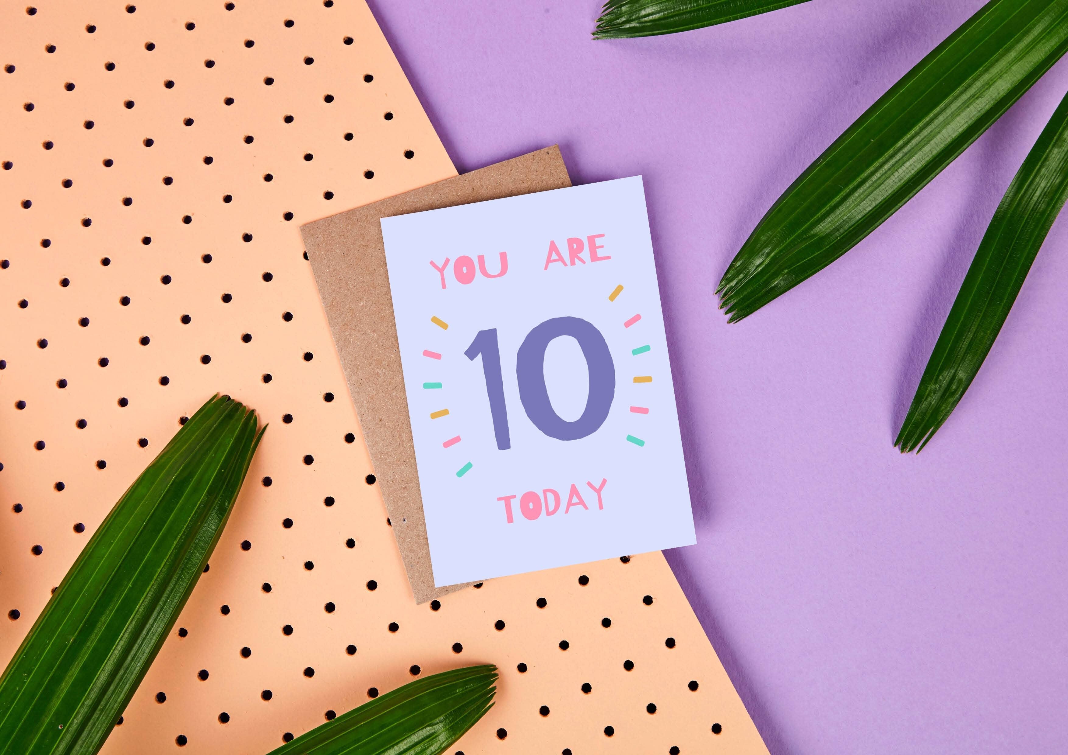 10th Birthday You Are 10 Today - Greeting card