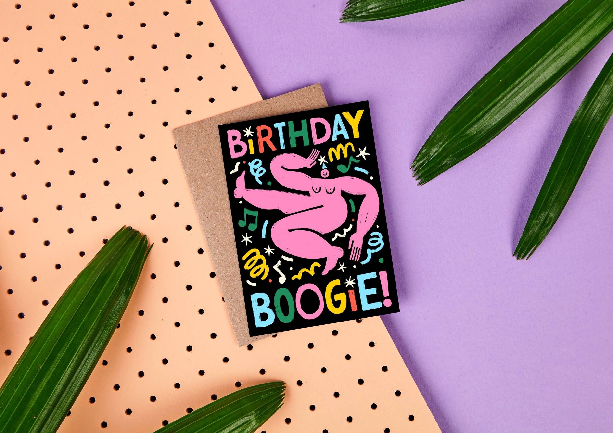 Boogie d'anniversaire - Carte d'anniversaire - Danse nue
