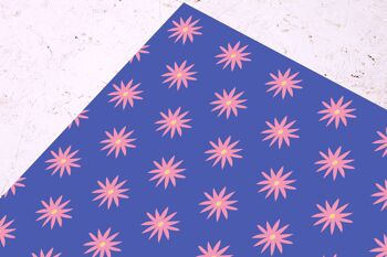 Fleurs bleues - Papier d'emballage - Emballage cadeau floral - Moderne 2