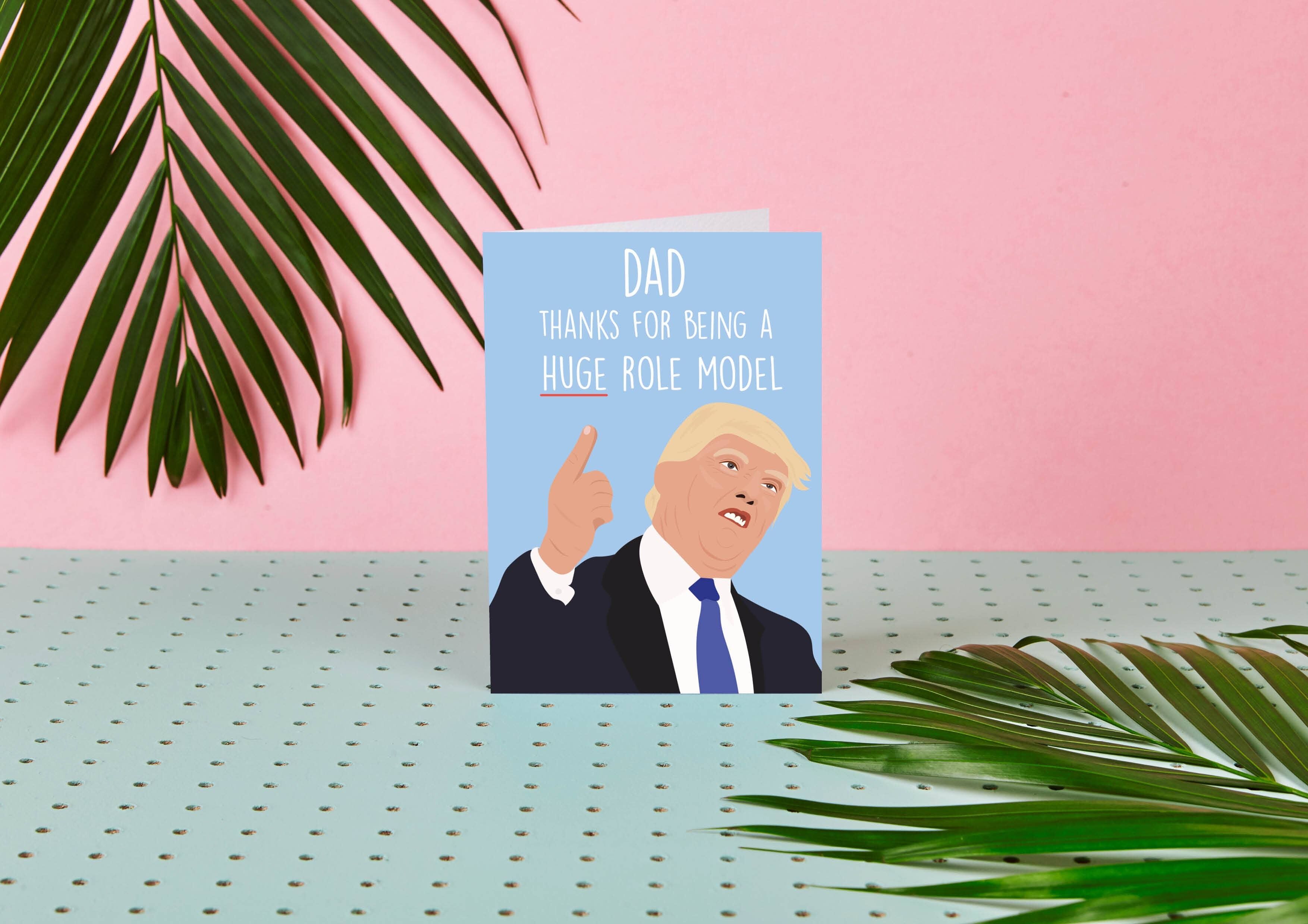 Modello di ruolo di Donald Trump-Carta per la festa del papà-Donald Trump