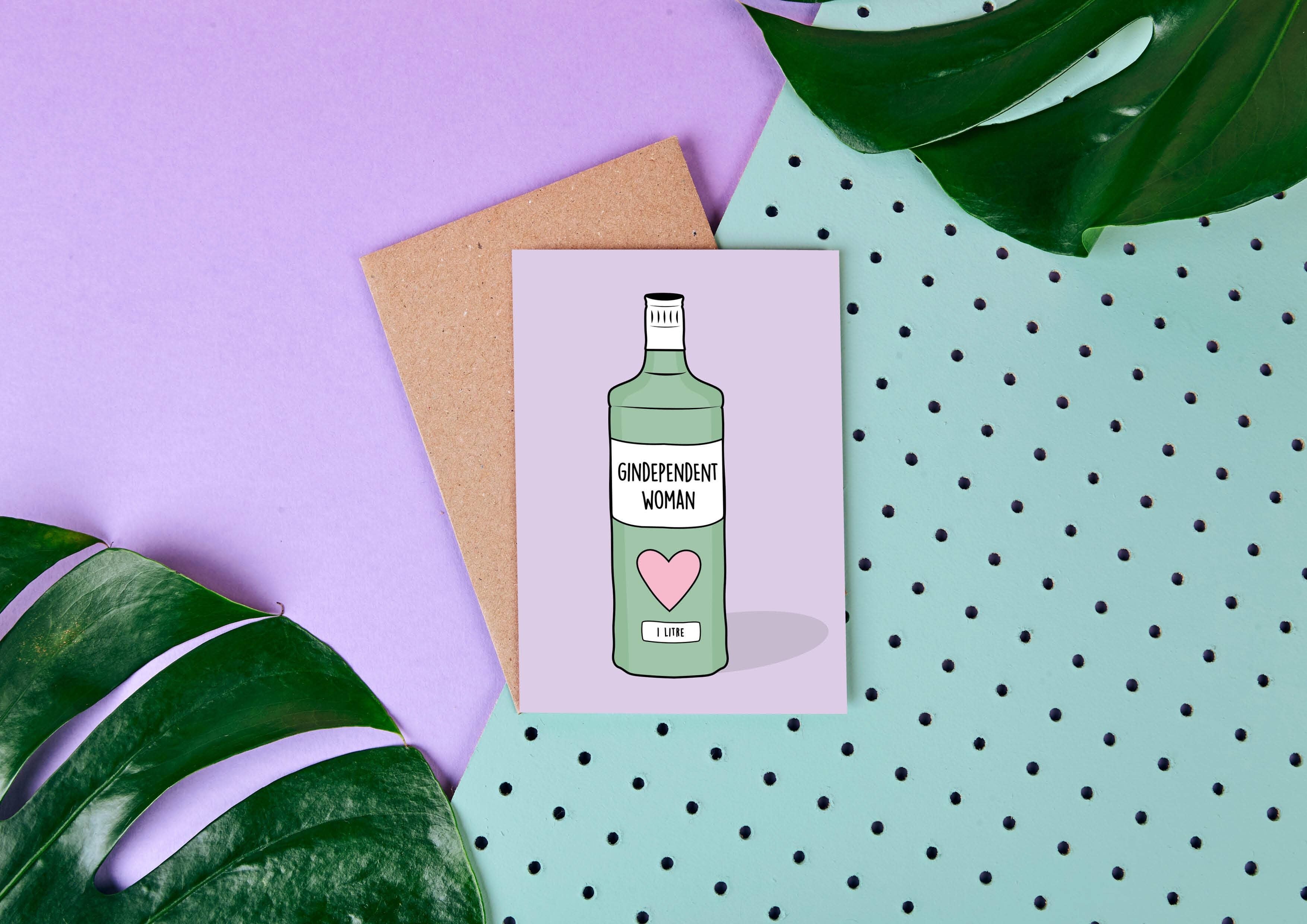 Donna Gindipendente Gindipendente - Biglietto d'auguri-Amicizia